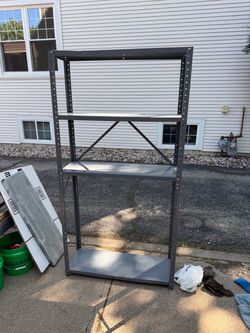 Metal Storage Shelving and Storage Unit, 36w,12 deep, 72 high, 4 Shelves, solid, $20