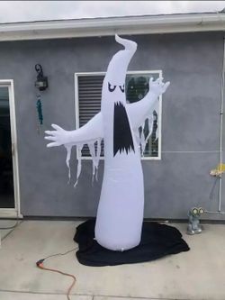 Halloween Decor White Giant Ghost Lighed Airblown