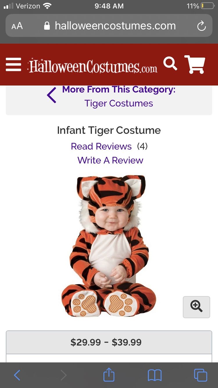 Tiger Baby Costume