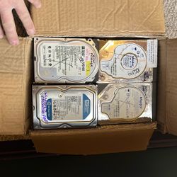Box Of Ide Hard Drives And One Sat A Dr. 17 Count