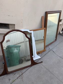 $5 FOR ALL - vintage wooden mirrors