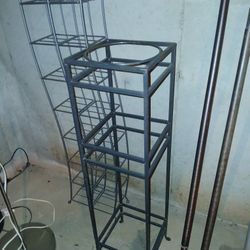 Rod Iron Plant Stand  Black 