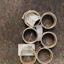 Kemp And Beatly Napkin Rings 6ea Silver 