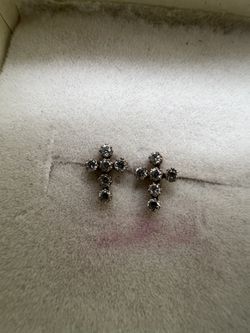Vintage 14k Gold Cross Earrings