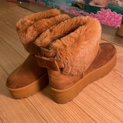 Brown Fur Boots 