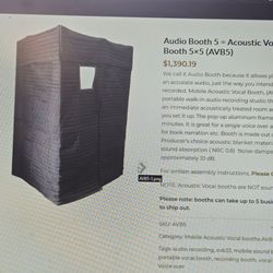 Complete Acoustic Vocal Booth 4' x 6'