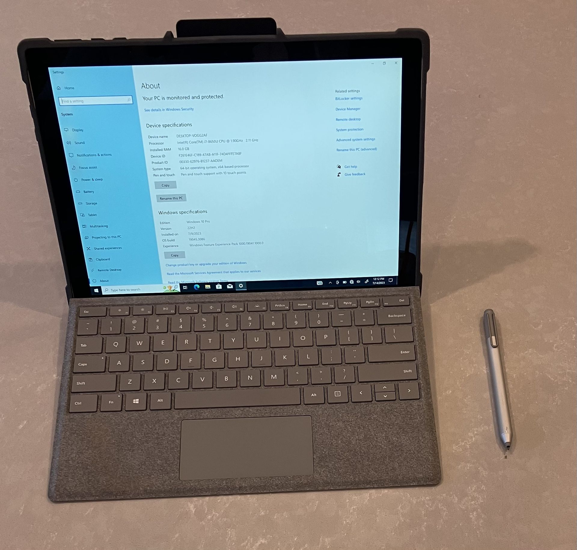 Microsoft Surface Pro 6 i7 16GB 512GB Windows 10