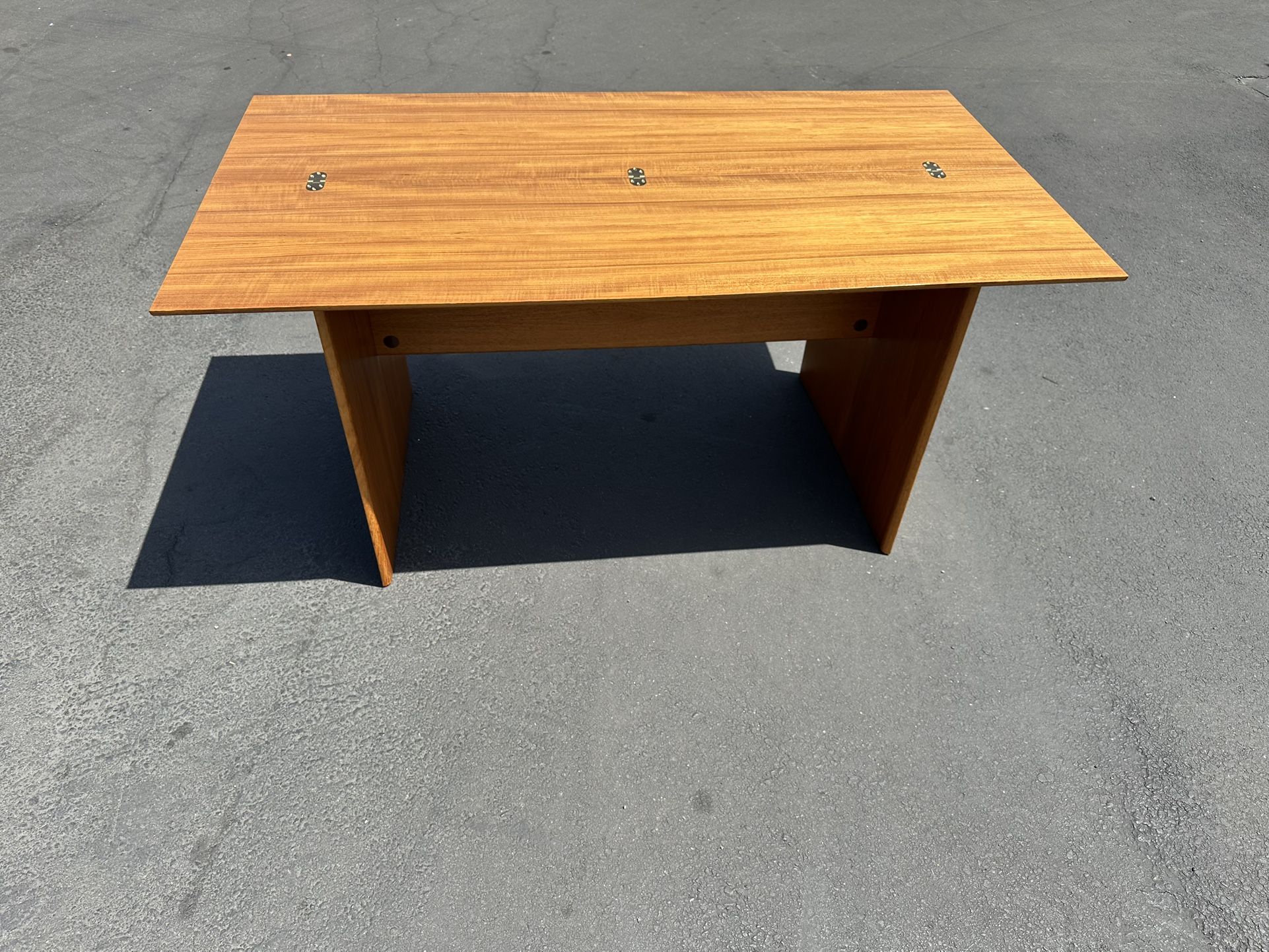 Mid century Sannemann Denmark  Teak Flip Top Dining Console Table Desk
