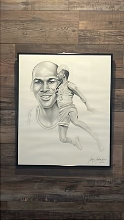 Framed Michael Jordan Portrait Art Print