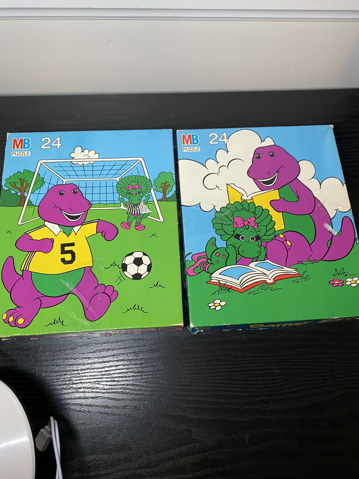 Vintage 1993 MB Barney 24 Piece Puzzles