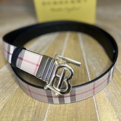 Burberry Check TB Belt *Brand New With Original Box