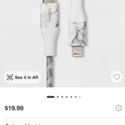 Two 6 Ft Fast Charging Cable Brand New 