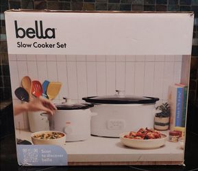 Bella 6 Qt & 2 Qt Programable Slow Cooker Crock Pots Set ~Brand New in Box ~