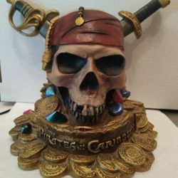 Walt Disney Pirates Of The Caribbean Coin Piggy Bank
