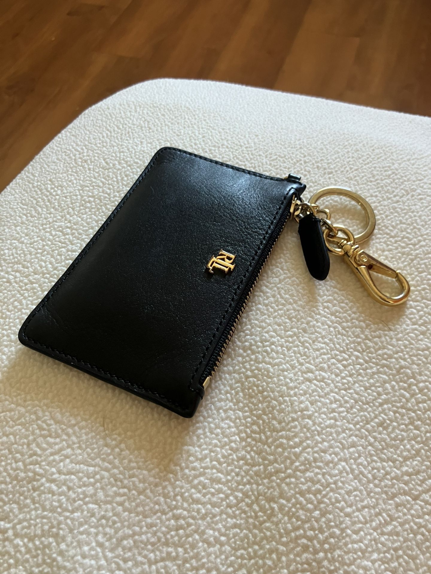 Ralph Lauren Leather Zip Keychain Wallet Logo