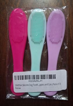 Silicone Pet Toothbrushes Dog Cat