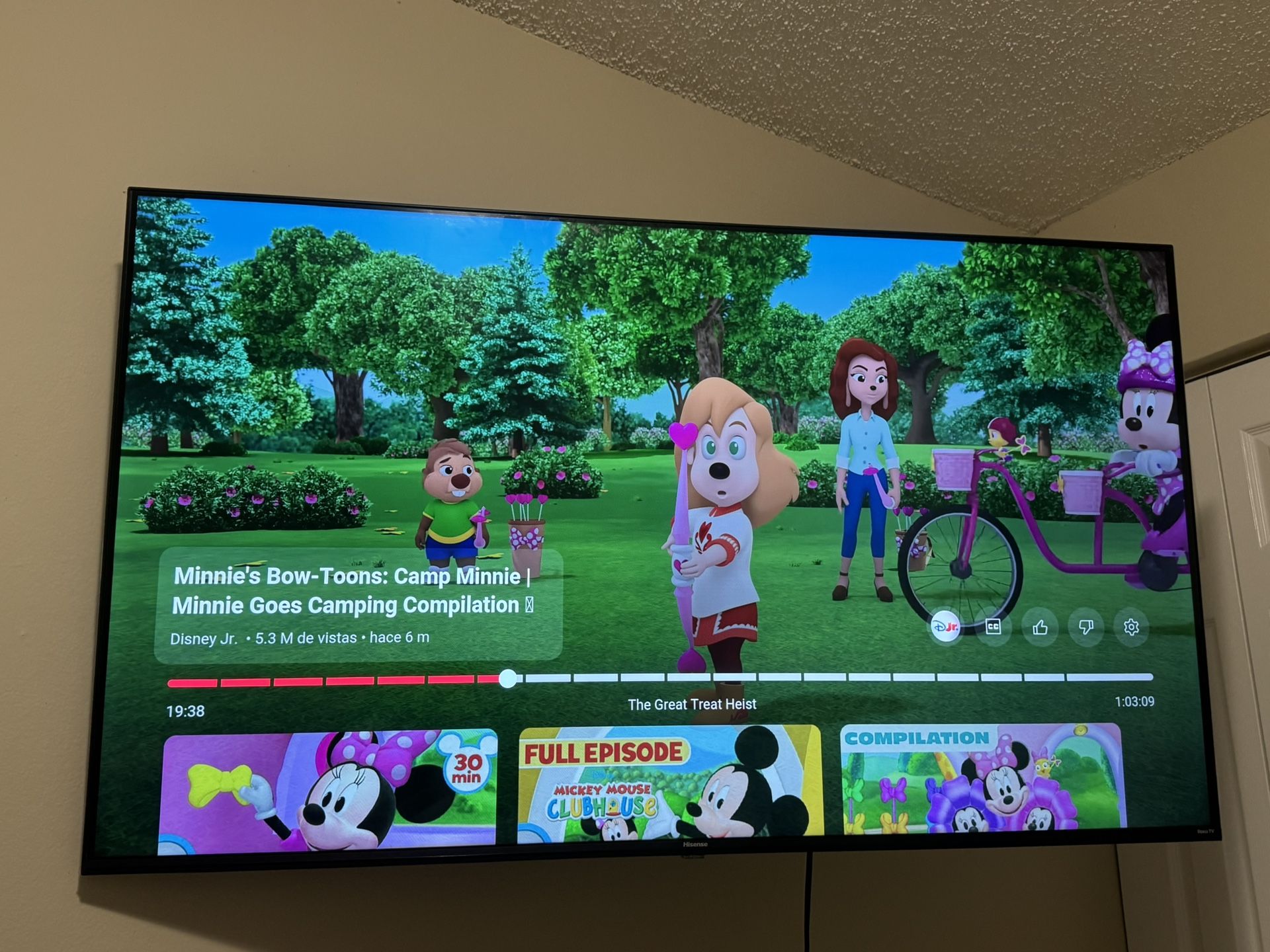 Hisense Roku TV, 58 inches, lightly used
