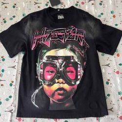 Hellstar Letter Print Short Sleeves Black
