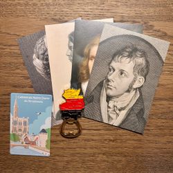 Germany Souvenir Magnets, Bottle Opener, Historic Figure Cards