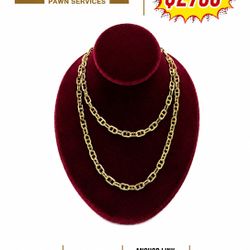 14KT YELLOW GOLD ANCHOR LINK NECKLACE 20”