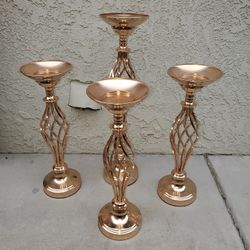 Golden Candle Holders