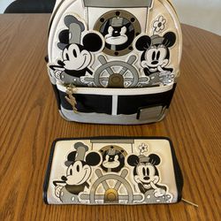 Loungefly Disney Parks Bag With Matching Wallet 