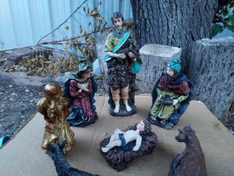 7 PC Ceramic Nativity Set