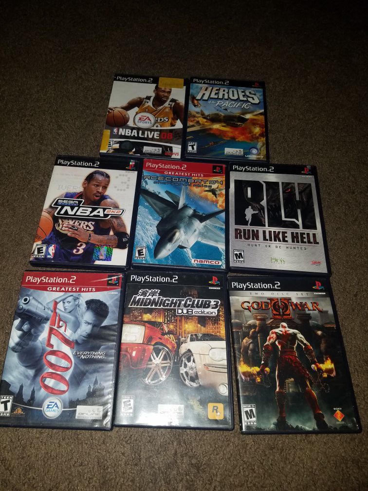 PS 2 GAMES 8 DON'T ASK TO BUY 1OR 2 ALL OR NONE!