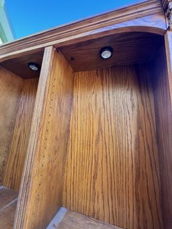 Book Shelf- Glass Shelves- Lighting Installed