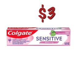 Colgate Sensitive Whitening Toothpaste Gel 6.0oz