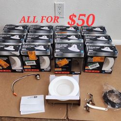 12x LED 6" Color Changing Recessed Lights – New Open Box – $50 Bundle