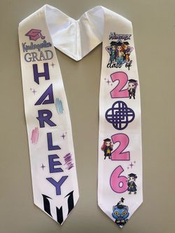 Kpop demon hunters Huntrix personalized TK pre k or kindergarten grad stole