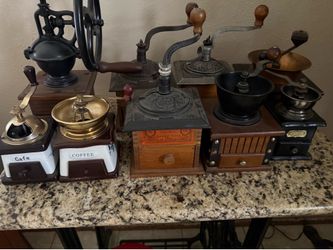 Antique coffee grinder lot