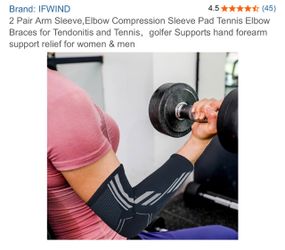 2 Pair Arm Sleeve,Elbow Compression Sleeve Pad Tennis Elbow Braces for Tendonitis and Tennis,golfer Supports hand forearm support relief for women & m