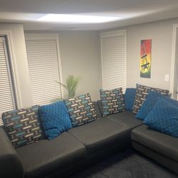 Grey Sectional Couch 