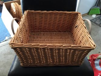Very large heavy duty square basket with handles