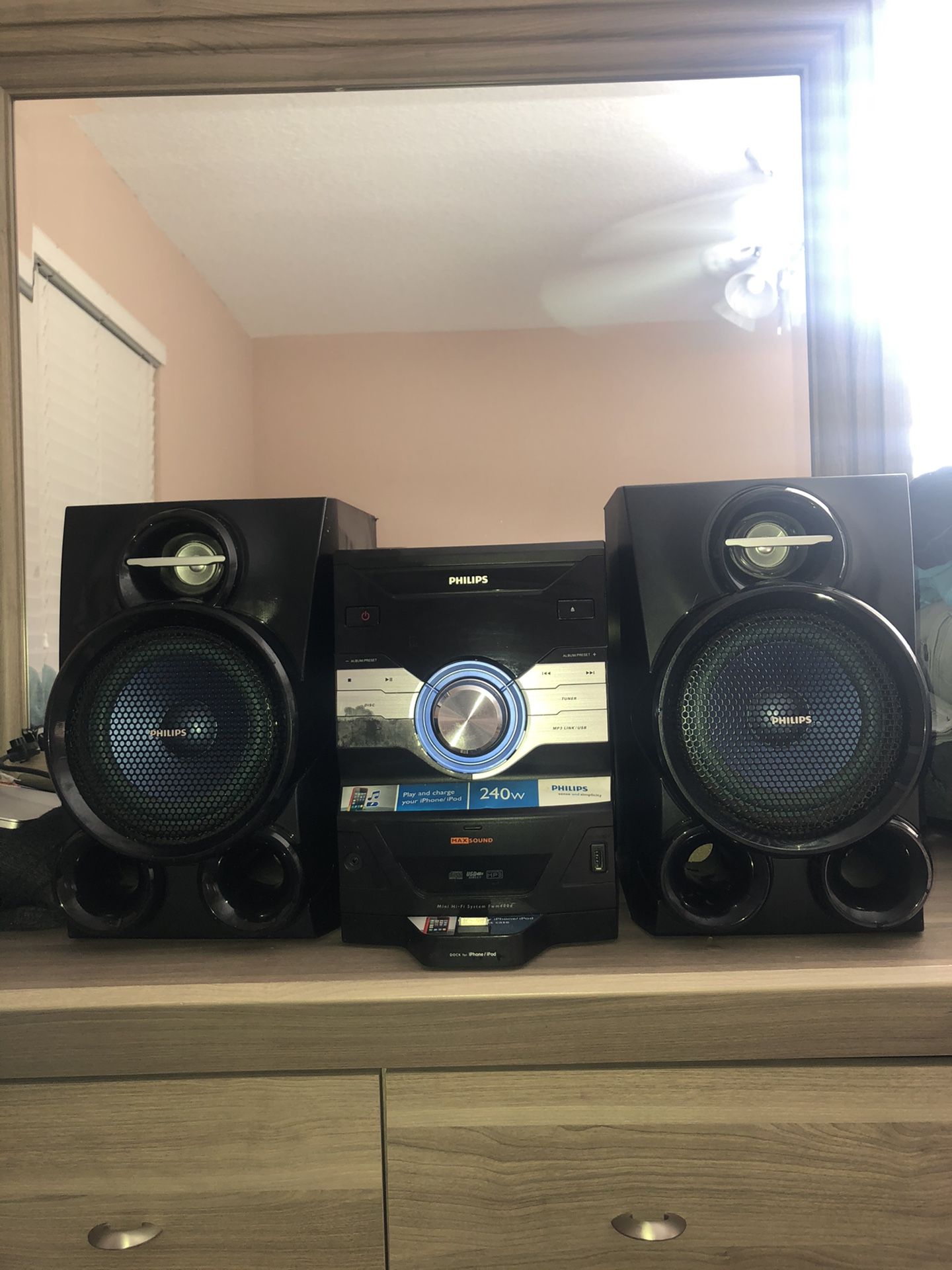 Phillips 240w Speakers Mini Hi-Fi Stereo System Fwm400d