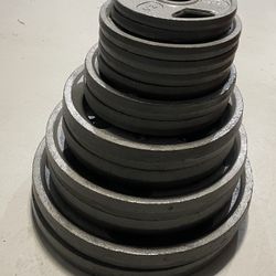 Olympic Cast Iron 2-Inch Weight Plates Set 255 Lbs