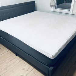 Set King Size Bed Frame+Mattress 12” Thick Brand New Delivery Available 