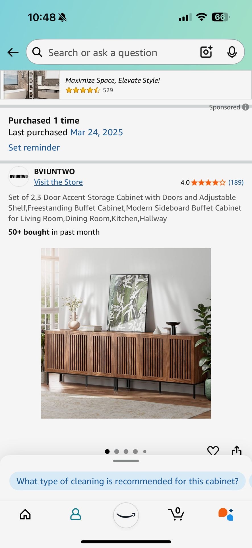 Brand New Storage Cabinets/Buffet TV Cabinet (Set of 2)