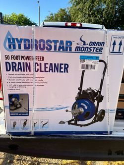 HydroStar Drain Monster 50 Ft Power-Feed Drain Cleaner