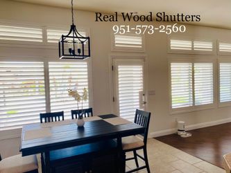 Interior Wood Shutters- Custom, Plantation, Professional Installation, Licensed Company, Window Treatments & Coverings, Persianas De Madera, Espanol