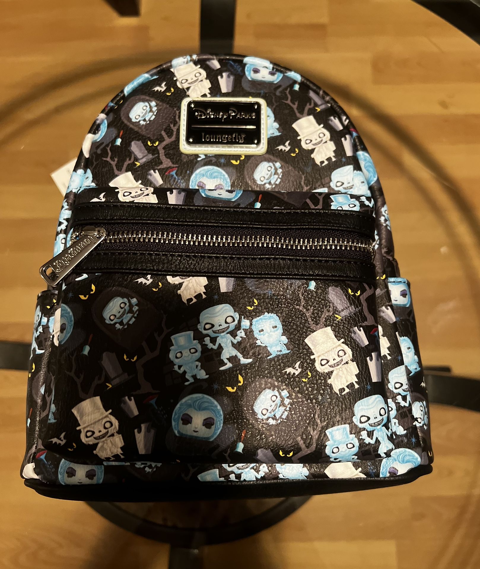 New Loungefly Haunted Mansion black & blue mini backpack 