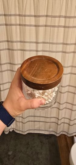 Glass Jar with Wooden Lid