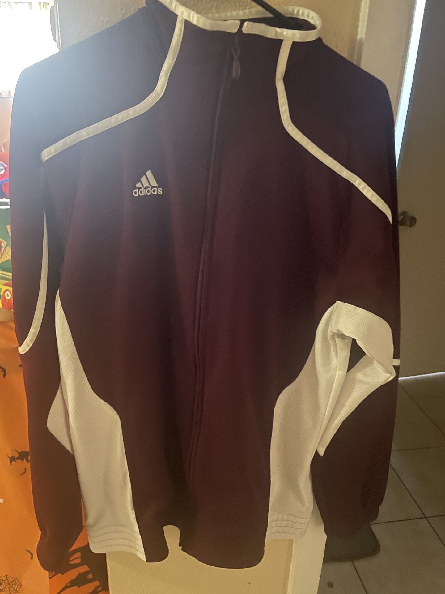 Adidas Climalite Hoodless Zip Up Jacket