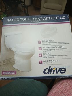 Drive 4" raised toilet seat.  Brand new