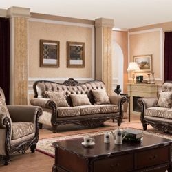 Traditional Sofa And Loveseat 