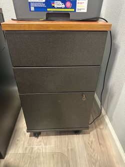 Desk and Cabinet