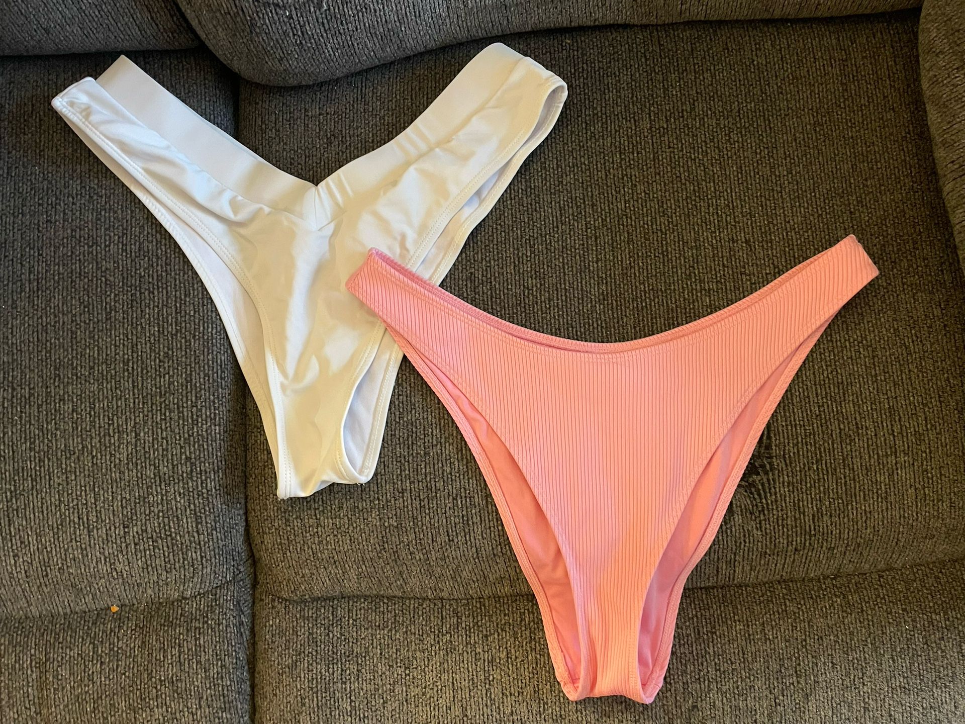 Pink And White Bikini Bottoms 