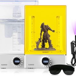 0844 Mercury XS Bundle with Separate Wash and Cure Station for Large Resin 3D Printed Models, Compatible with Saturn and Mars LCD 3D Printers, with a 